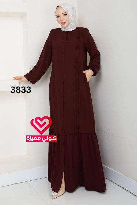 فستان 3833 خمري